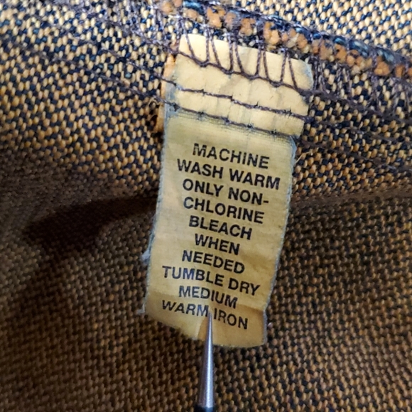 Gap Demin Jacket Blue Black w/ Orange Highl Size M - Picture 17 of 17